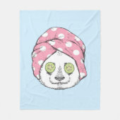 Panda bij de ruimteka fleece deken (Voorkant)