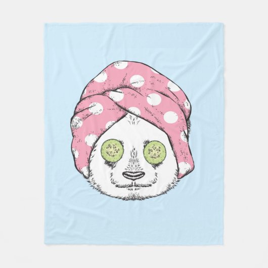 Panda bij de ruimteka fleece deken (Voorkant)