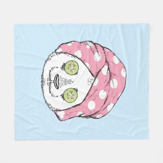 Panda bij de ruimteka fleece deken (Voorkant (Horizontaal))