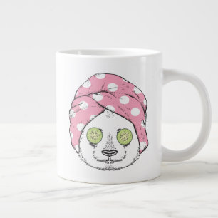 Panda bij de ruimteka grote koffiekop