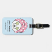 Panda bij de ruimteka | Jouw namen toevoegen Bagagelabel (Voorkant horizontaal)