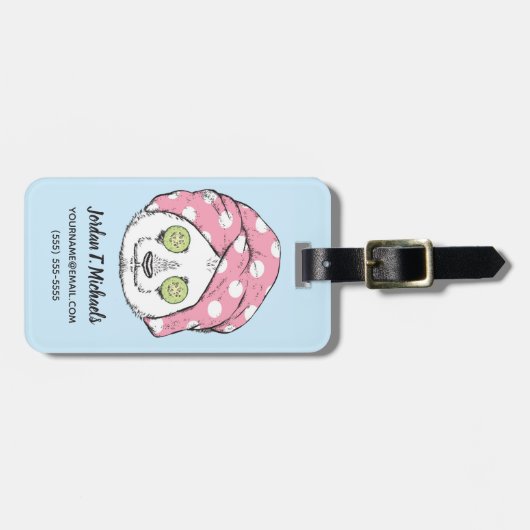 Panda bij de ruimteka | Jouw namen toevoegen Bagagelabel (Voorkant horizontaal)