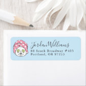 Panda bij de ruimteka | Jouw namen toevoegen Etiket (Insitu)