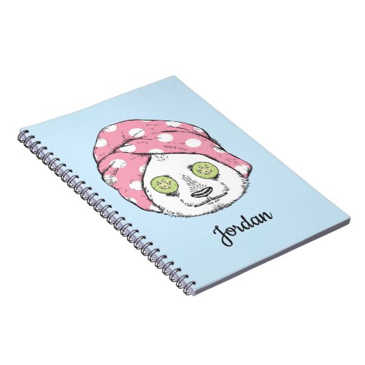 Panda bij de ruimteka | Jouw namen toevoegen Notitieboek (Rechterzijde)