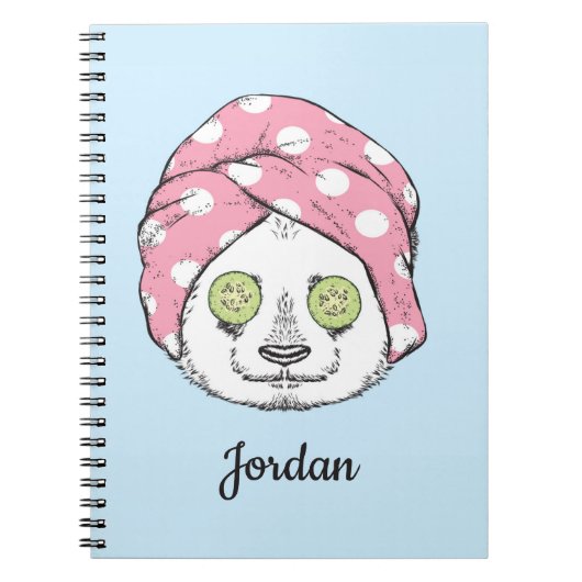 Panda bij de ruimteka | Jouw namen toevoegen Notitieboek (Voorkant)