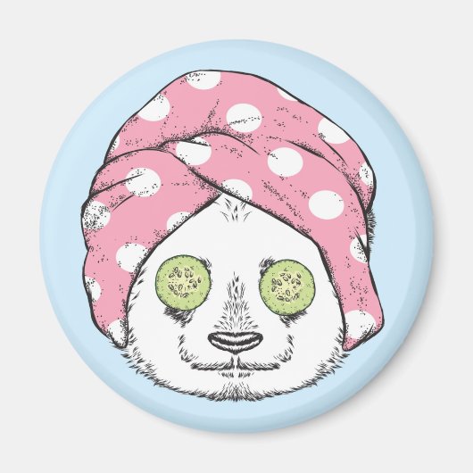 Panda bij de ruimteka magneet (Voorkant)