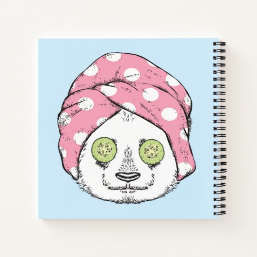 Panda bij de ruimteka notitieboek (Achterkant)