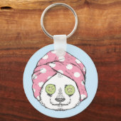 Panda bij de ruimteka sleutelhanger (Voorkant)