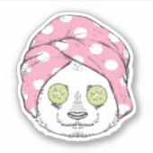 Panda bij de ruimteka sticker (Voorkant)