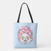 Panda bij de ruimteka tote bag (Achterkant)
