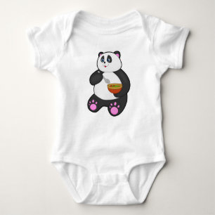 Panda bij Eaten met Spoon & Bowl Romper