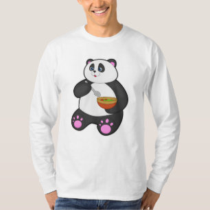 Panda bij Eaten met Spoon & Bowl T-shirt