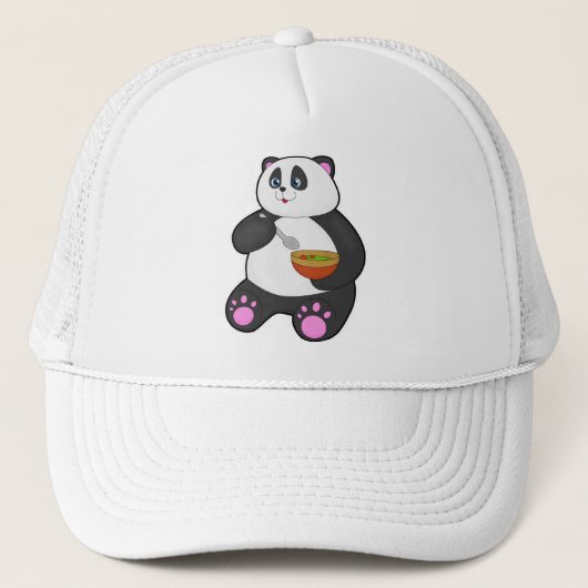 Panda bij Eaten met Spoon & Bowl Trucker Pet (Voorkant)