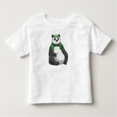 Panda bij Fitness met handdoek Kinder Shirts (Voorkant)