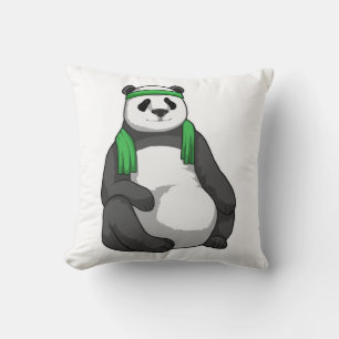 Panda bij Fitness met handdoek Kussen