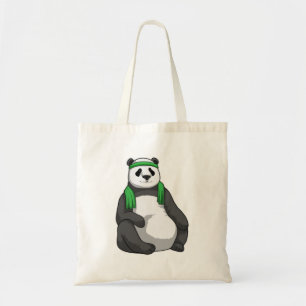 Panda bij Fitness met handdoek Tote Bag