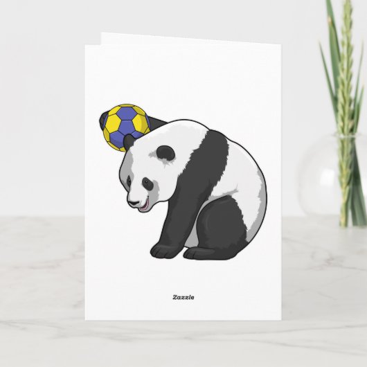 Panda bij Handbal Sporten Kaart (Achterkant)