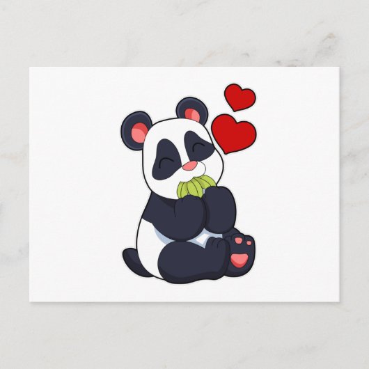 Panda bij het eten van bladeren briefkaart (Voorkant)