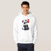Panda bij het eten van bladeren hoodie (Voorkant volledig)