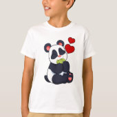 Panda bij het eten van bladeren t-shirt (Voorkant)