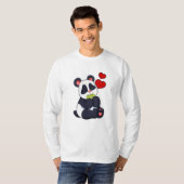 Panda bij het eten van bladeren t-shirt (Voorkant volledig)