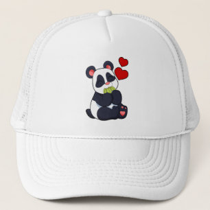 Panda bij het eten van bladeren trucker pet