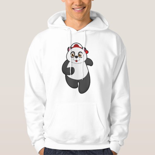 Panda bij het runnen met Pet Hoodie (Voorkant)