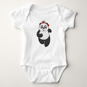 Panda bij het runnen met Pet Romper