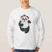 Panda bij het runnen met Pet T-shirt (Voorkant)