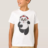Panda bij het runnen met Pet T-shirt (Voorkant)