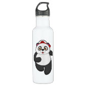Panda bij het runnen met Pet Waterfles (Voorkant)