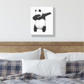 Panda bij Hip Hop Dance Dab Canvas Afdruk (Insitu (Slaapkamer))