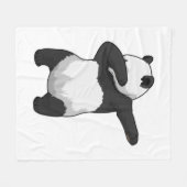 Panda bij Hip Hop Dans Dab Fleece Deken (Voorkant (Horizontaal))