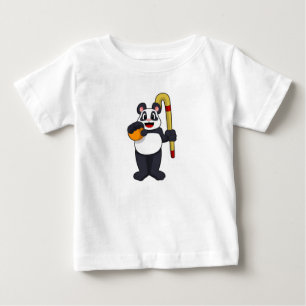 Panda bij Hockey met Hockey bat