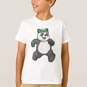 Panda bij Jogging met hoofdband en zweetband T-shirt