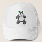 Panda bij Jogging met hoofdband Trucker Pet (Voorkant)