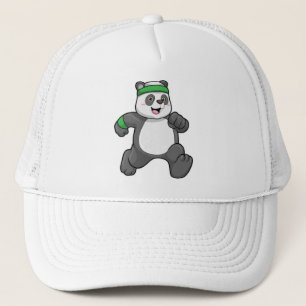 Panda bij Jogging met hoofdband Trucker Pet