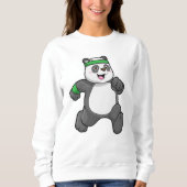 Panda bij Jogging met hoofdband Trui (Voorkant)