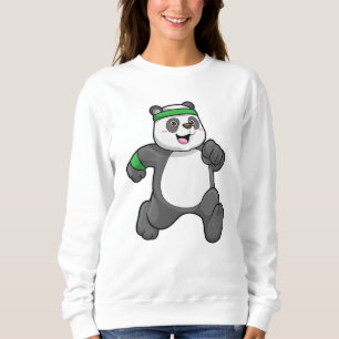 Panda bij Jogging met hoofdband Trui