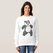 Panda bij Jogging met hoofdband Trui (Voorkant volledig)