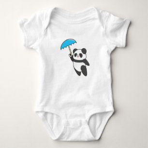 Panda bij Regen met Umbrella Romper