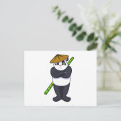 Panda bij stokgevecht Vechtkunst.PNG Briefkaart (Staand voorkant)