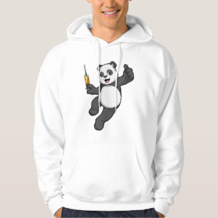 Panda bij vaccinatie met spuit hoodie