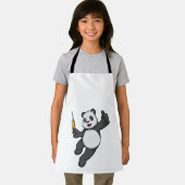 Panda bij vaccinatie met spuit schort (Insitu)