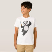 Panda bij vaccinatie met spuit t-shirt (Voorkant volledig)