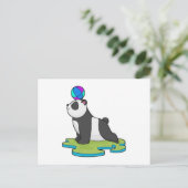 Panda bij Yoga Fitness Briefkaart (Staand voorkant)