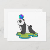 Panda bij Yoga Fitness Briefkaart (Voorkant / Achterkant)
