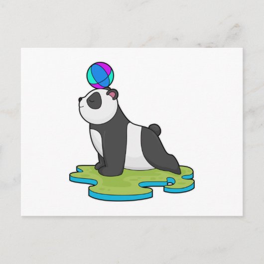 Panda bij Yoga Fitness Briefkaart (Voorkant)