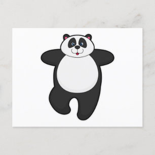 Panda bij Yoga Stretching oefening Briefkaart