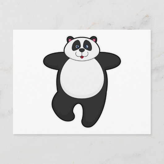 Panda bij Yoga Stretching oefening Briefkaart (Voorkant)